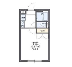 レオパレスフォレスト中井 1Kの間取図画像