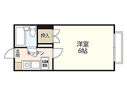 プチホワイエ 1Kの間取図画像