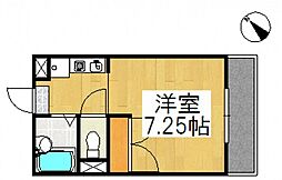 中庄ルミエール 1Kの間取図画像