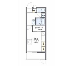 レオパレス伊島町2丁目 1Kの間取図画像