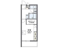 レオパレス伊島町2丁目 1Kの間取図画像