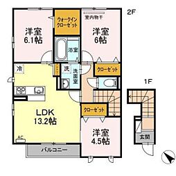 カーサルミナス3A 3LDKの間取図画像