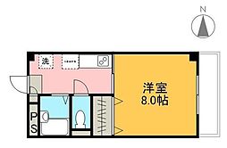 船越ビル 1Kの間取図画像