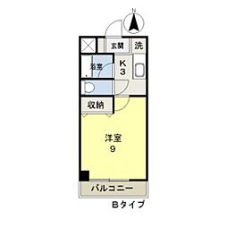 メゾンあすなろ 1Kの間取図画像