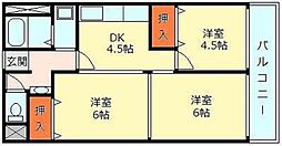 セントエルモ門田文化町 3DKの間取図画像