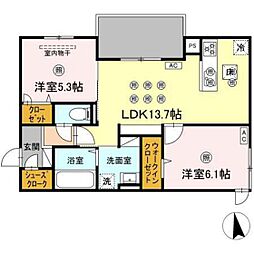 アネックスV 2LDKの間取図画像
