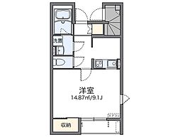 レオネクストドマーニ 1Kの間取図画像