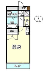 グリーンバレー ワンルームの間取図画像