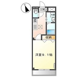 シャインヴェルジェ 1Kの間取図画像