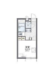 レオパレスエコレアール 1Kの間取図画像