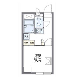 レオパレスアルプス京山 1Kの間取図画像