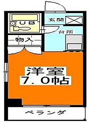 富田町共同ビル 1Kの間取図画像