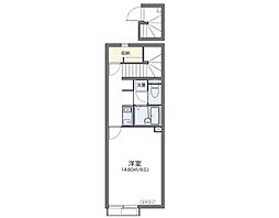 レオネクストグランドール門脇 1Kの間取図画像
