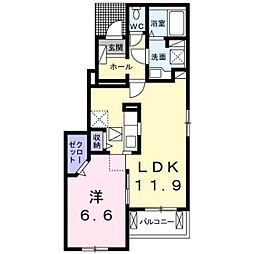未来樹 1LDKの間取図画像