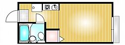 メゾンアルスC ワンルームの間取図画像