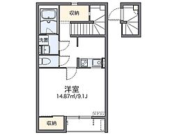 レオネクストドマーニ 1Kの間取図画像