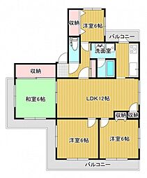 メゾン京山 3LDKの間取図画像