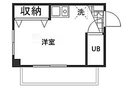 ロータリーマンション ワンルームの間取図画像