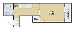 サンジェルマン中納言 1Kの間取図画像