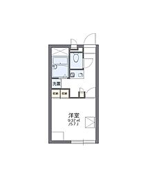 レオパレスフランボワーズ2 1Kの間取図画像
