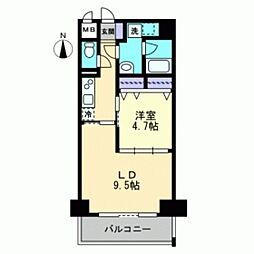 ハアラン表町 1LDKの間取図画像