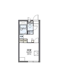 レオパレスクレール 1Kの間取図画像