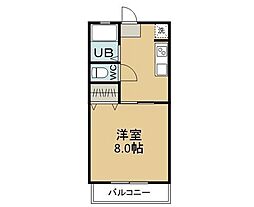 サンジェルマン2 1Kの間取図画像