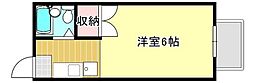 クレオ旭川 1Kの間取図画像