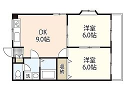 グレーストミ21 2DKの間取図画像