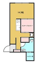 ラ・ターシュ広瀬町 ワンルームの間取図画像