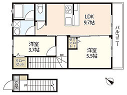 シエログランツ 2LDKの間取図画像