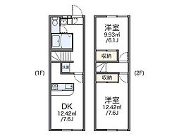 レオパレス藤崎 2DKの間取図画像