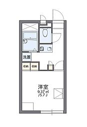 レオパレスアイーダ 1Kの間取図画像