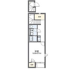 レオネクスト富町1 1Kの間取図画像