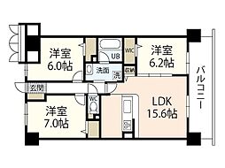 フィール野田公園 3LDKの間取図画像