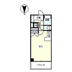 ダイアパレス東島田 ワンルームの間取図画像