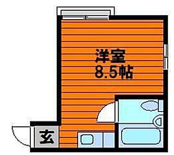 新潮ビル ワンルームの間取図画像
