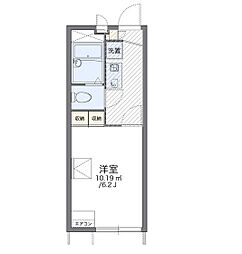 レオパレス華れん 1Kの間取図画像