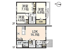 MAISON NEUF 3LDKの間取図画像