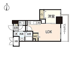 サーパスフォーシア大供 1LDKの間取図画像