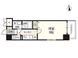 TheMODERN岡山駅前 1Kの間取図画像