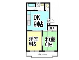 メゾン・エルドラド 2DKの間取図画像