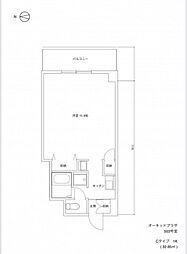 オーキッドプラザ 1Kの間取図画像