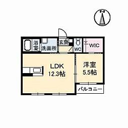 シャーメゾンアマセ 1LDKの間取図画像
