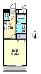 ブライトヒルズ 1Kの間取図画像