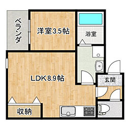 レガリストマーレ高柳東 1LDKの間取図画像
