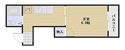 サンジェルマン中納言 1Kの間取図画像