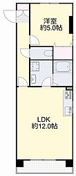 リアライズ円山 1LDKの間取図画像