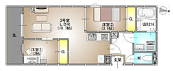 REGALEST 平井南 2LDKの間取図画像