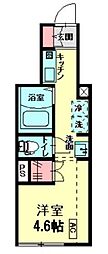 西武池袋線 東久留米駅 徒歩5分の賃貸マンション 1階1Kの間取り